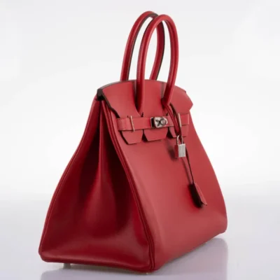 Hermès 2013 Birkin 35 Rouge Vif Epsom Palladium Hardware Quality Rep