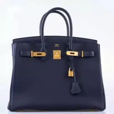 Hermès 2019 Birkin 35 Blue Nuit Togo Gold Hardware Quality Replica