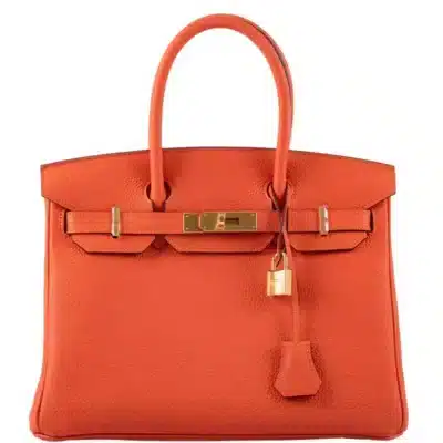 Hermès 2020 Birkin 30 Feu Togo Gold Hardware Affordable designer bag dupes