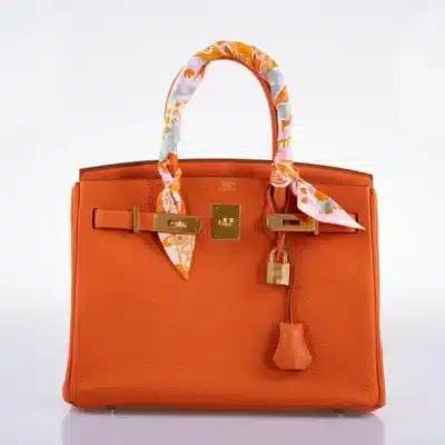 Hermès 2020 Birkin 30 Feu Togo Gold Hardware Luxury replica handbag