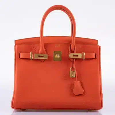 Hermès 2020 Birkin 30 Feu Togo Gold Hardware Affordable designer bag dupes