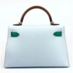 Hermès HSS 2022 Mini Kelly 20 Blue Brume/Vert Jade/Green/Gold Epsom Palladium Hardware High-quality replica