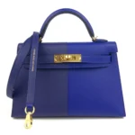 Hermès HSS 2022 Mini Kelly 20 Tri-Color Blue Electric/Blue Encre/Gold Epsom Gold Hardware replica handbags online