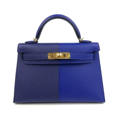 Hermès HSS 2022 Mini Kelly 20 Tri-Color Blue Electric/Blue Encre/Gold Epsom Gold Hardware replica handbags online