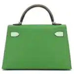 Hermès HSS 2024 Mini Kelly II Etoupe/Vert Fizz/Vert Yucca Epsom Palladium Hardware Luxury replica handbag