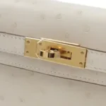 Hermès 2024 Mini Kelly II Nata Ostrich Gold Hardware Quality Rep