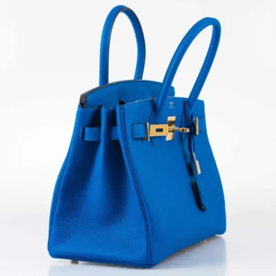 Hermès Birkin 30 Blue Zellige Togo Gold Hardware luxury bags