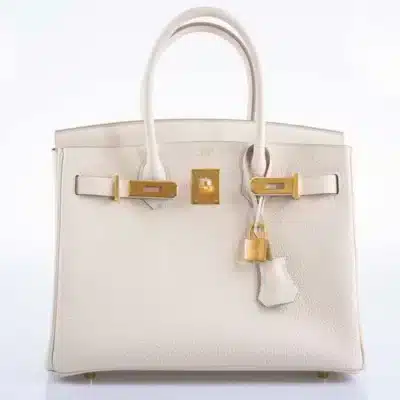 Hermès Birkin 30 Craie Togo Gold Front2