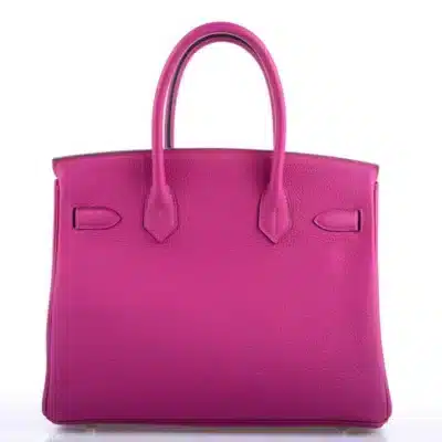 Hermès Birkin 30 Rose Pourpre Togo Palladium Hardware Fake luxury bags for sale