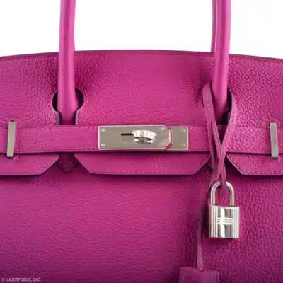 Hermès Birkin 30 Rose Pourpre Togo detail1