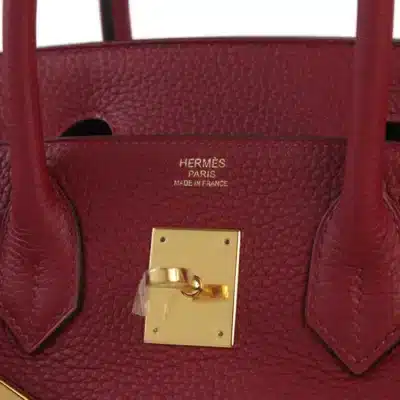 Hermès Birkin 30 Rouge Grenat Togo Gold Logo1