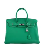 Hermès Birkin 35 Bambou (Bamboo) Green Togo Palladium Hardware