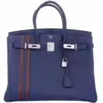 Hermès Birkin 35 Blue Encre and Bordeaux Togo Palladium Hardware Lushentic Grade Bags