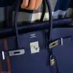 Hermès Birkin 35 Blue Encre and Bordeaux Togo Palladium Hardware Lushentic Grade Bags