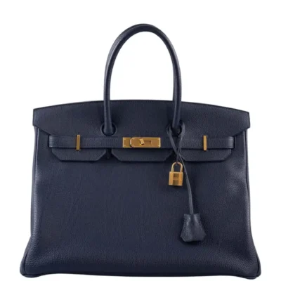 Hermès Birkin 35 Blue Nuit Togo Gold Hardware Lushentic Grade bags