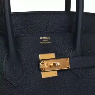 Hermès Birkin 35 Blue Nuit Togo logo