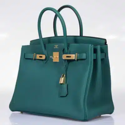 Hermès Birkin 35 Malachite Togo Gold Hardware Affordable