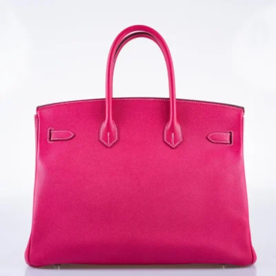 Hermès Birkin 35 Rose Tyrien and Rubis Epsom Palladium Hardware Replica luxury handbag