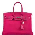 Hermès Birkin 35 Rose Tyrien and Rubis Epsom Palladium Hardware Replica luxury handbag