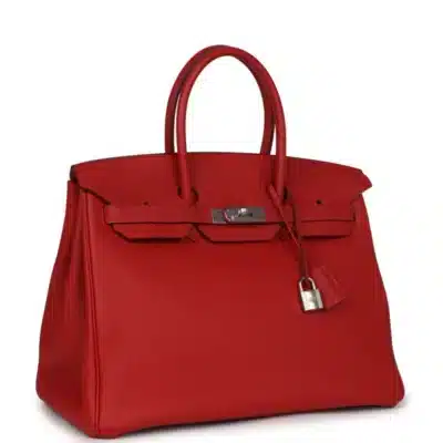 Hermès Birkin 35 Rouge Casaque Togo Palladium Hardware