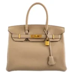 Hermès HSS 2016 Birkin 30 Trench and Craie Piping Togo Brushed Gold Hardware Luxury bag lookalikes