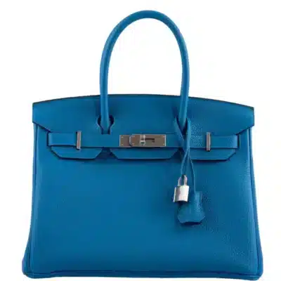 Hermès HSS 2020 Birkin 30 Blue Zanzibar Togo Palladium Hardware High-quality replica