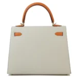 Hermès HSS 2020 Kelly 25 Sellier Apricot and Craie Epsom Gold Hardware Best Lushentic Bags