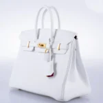 Hermès HSS 2021 Birkin 25 White And Rose Pourpre Interior Togo Brushed Gold Hardware