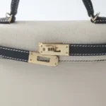 Hermès HSS 2024 Mini Kelly II Craie and Black Epsom Permabrass Hardware Lushentic reviews