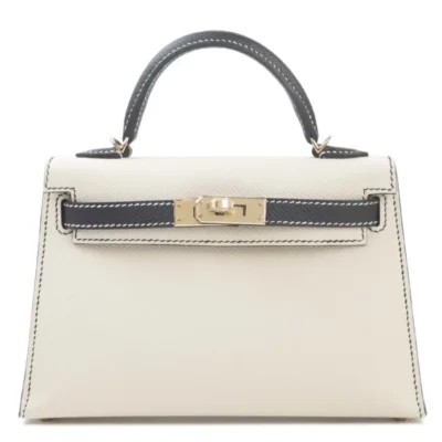 Hermès HSS 2024 Mini Kelly II Craie and Black Epsom Permabrass Hardware Lushentic reviews