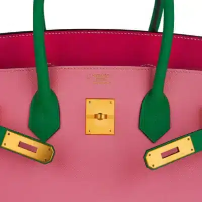 Hermès HSS Birkin 35 Rose Confetti Rose Tyrien Bamboo Epsom logo1