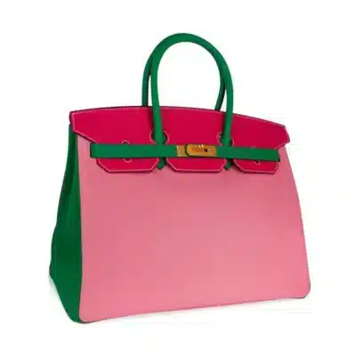 Hermès HSS Birkin 35 Rose Confetti/Rose Tyrien/Bamboo Epsom Brushed Gold Hardware