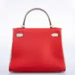 Hermès HSS Kelly 25 Retourne Rouge De Coeur and Biton Togo Brushed Gold Hardware Quality Rep