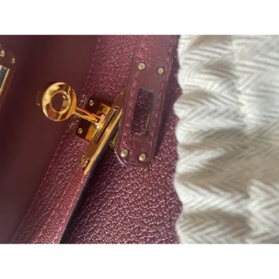 Hermès HSS Mini Kelly 20 Bordeaux and Raisin Chevre Gold Hardware Lushentic replica handbags