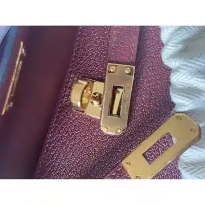 Hermès HSS Mini Kelly 20 Bordeaux and Raisin Chevre Gold Hardware Lushentic replica handbags