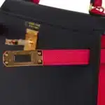 Hermès HSS Mini Kelly 20 Sellier Black and Extreme Rose Epsom Gold Hardware dupes bag