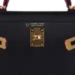 Hermès HSS Mini Kelly 20 Sellier Black and Extreme Rose Epsom Gold Hardware dupes bag