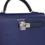 Hermès HSS Mini Kelly 20 Sellier Bleu Encre and Bleu Indigo Chevre Mysore Palladium Hardware Luxury replica handbag