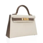 Hermès HSS Mini Kelly 20 Sellier Craie and Etoupe Epsom Gold Hardware replica handbags online