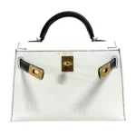 Hermès HSS Rare Collectible Mini Kelly 20 Black and White Panda Epsom Gold Hardware Replica designer handbags