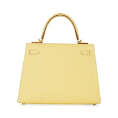 Hermès Kelly 25 Jaune Poussin Epsom Gold Hardware Affordable designer bag dupes