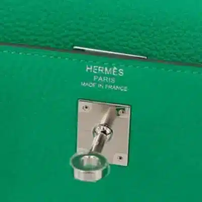 Hermès Kelly 25 Menthe Togo logo1