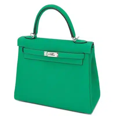 Hermès Kelly 25 Menthe Togo Palladium Hardware Lushentic quality