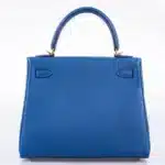 Hermès Kelly 25 Retourne Blue France Togo Gold Hardware Replica Quality