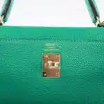 Hermès Kelly 25 Retourne Menthe Togo and Shiny Niloticus Lizard Gold Hardware replica bags