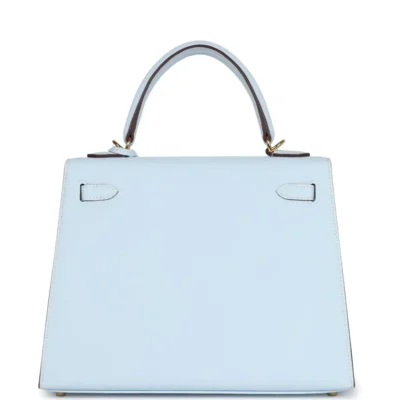 Hermès Kelly 25 Sellier Bleu Brume Epsom Gold Hardware Handmade replica bags