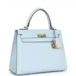 Hermès Kelly 25 Sellier Bleu Brume Epsom Gold Hardware Handmade replica bags