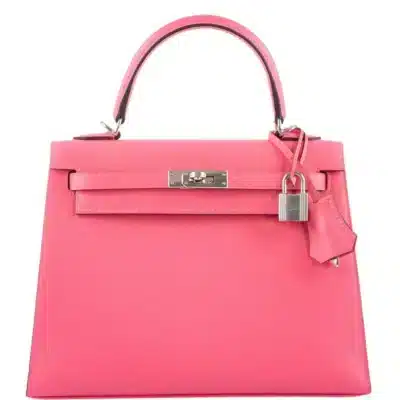 Hermès Kelly 25 Sellier Rose Azalee Epsom Palladium Hardware Fake luxury bags for sale