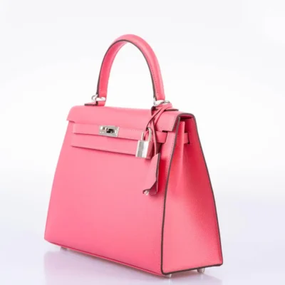 Hermès Kelly 25 Sellier Rose Azalee Epsom Palladium Hardware Fake luxury bags for sale