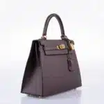 Hermès Kelly 25 Sellier Rouge Epsom Gold Hardware Best Lushentic Bags